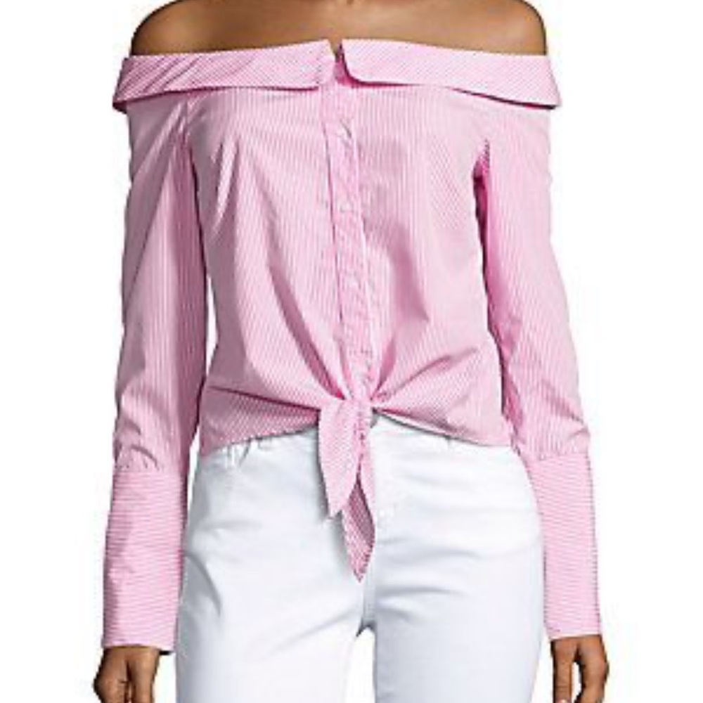 Rome and Juliet couture Pink Off-Shoulder Women's Top